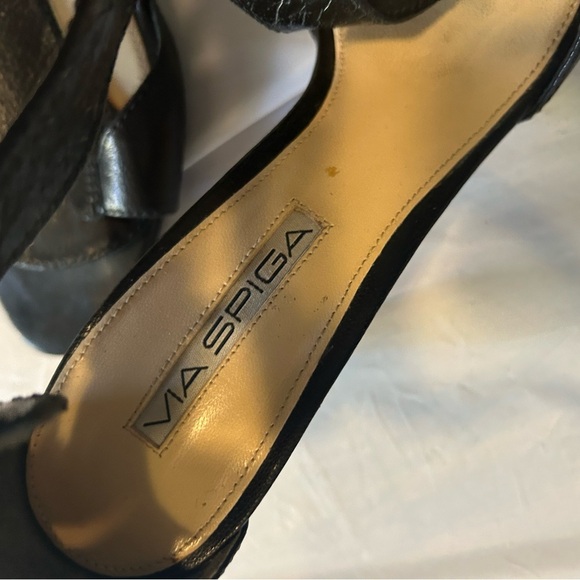 Pre owned…Mia Spiga black leather sandal size 7M - Picture 3 of 6